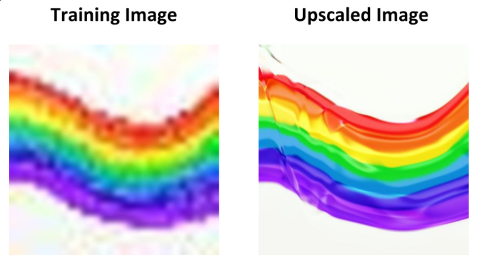 Upscaling rainbow image